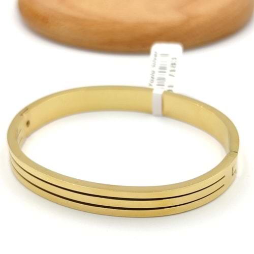 ÇELİK ÜÇLÜ BİRLEŞİK KELEPÇE BİLEZİK - ALTIN SARI