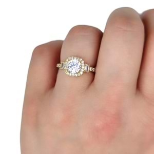 XUPING KARE TAŞLI YÜZÜK GOLD - 12