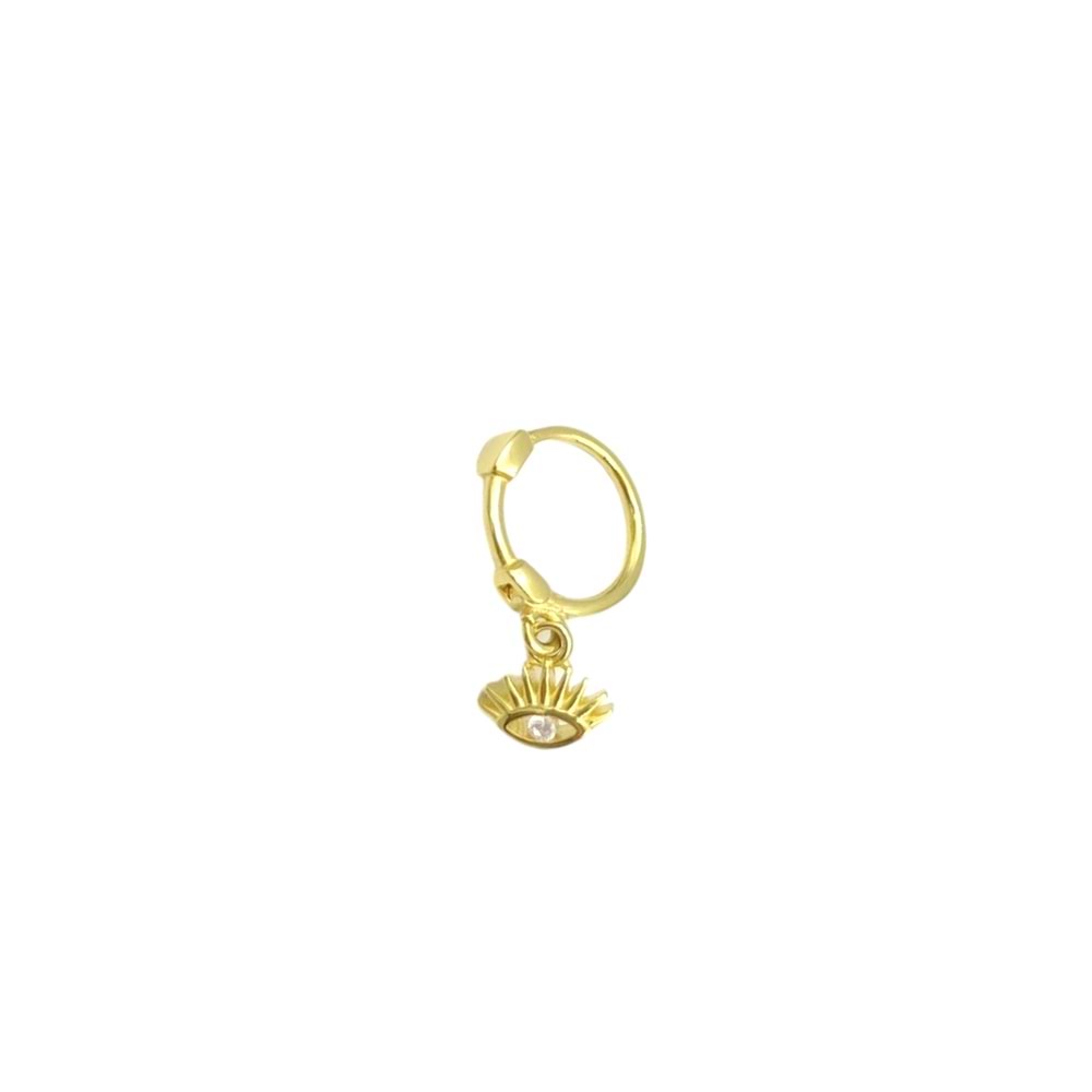 SALLANTILI GÖZ HALKA GÜMÜŞ TRAGUS PIERCING - ALTIN SARI