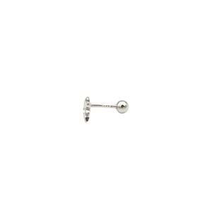 GÜNEŞ GÜMÜŞ TRAGUS PIERCING - RODYUM BEYAZ