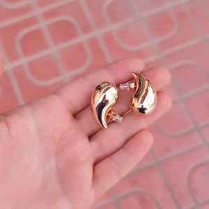 XUPING GÖZ YAŞI DAMLASI BÜYÜK BOMBELİ KÜPE - ROSE BAKIR