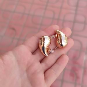 XUPING GÖZ YAŞI DAMLASI BÜYÜK BOMBELİ KÜPE - ROSE BAKIR