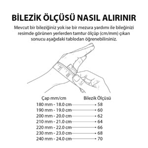 6,5 CM ÇELİK İNCE DÜZ AJDA BİLEZİK 1 ADET - BEYAZ