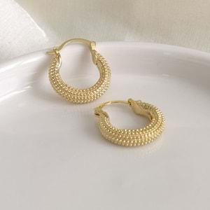 XUPING 1,5 CM ÇITIR HALKA KÜPE GOLD