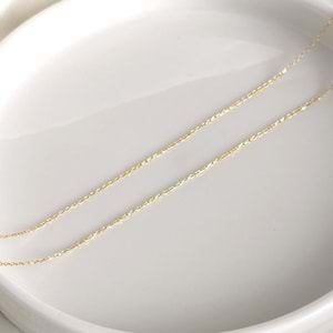 40+5 CM 30 MİKRON FORSE GÜMÜŞ ZİNCİR KOLYE - ALTIN SARI