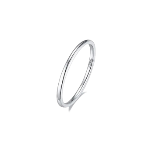 1,5 MM İNCE TEL GÜMÜŞ YÜZÜK ALYANS - RODYUM BEYAZ - 13