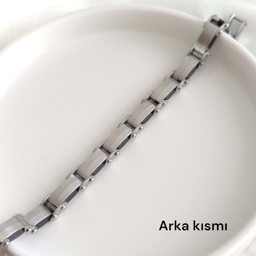 ÇELİK İTHAL KALİTELİ ÇİFT TARAFLI ERKEK BİLEKLİK 20+2 CM