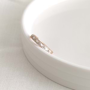 XUPING ROSE BEYAZ MİNE VE TAŞ DETAYLI İNCE YÜZÜK - 16