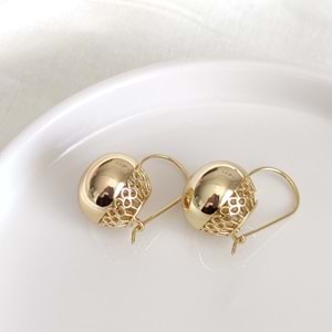 XUPING 2 CM BÜYÜK TOP HALKA KÜPE GOLD