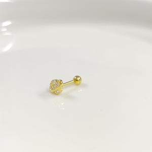 GEZEGEN SATÜRN GÜMÜŞ TRAGUS PIERCING - ALTIN SARI