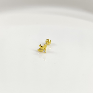 TAŞSIZ LOTUS GÜMÜŞ TRAGUS PIERCING - ALTIN SARI