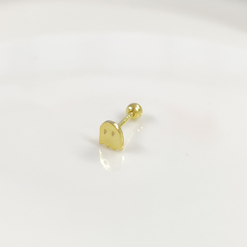 SEVİMLİ HAYALET GÜMÜŞ TRAGUS PIERCING - ALTIN SARI