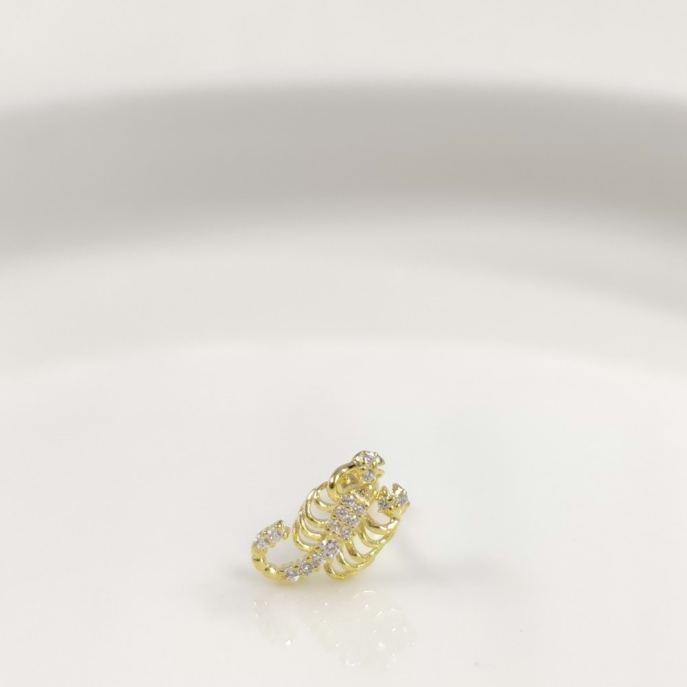 AKREP GÜMÜŞ TRAGUS PIERCING - ALTIN SARI