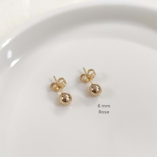 XUPING 6 MM ÇİVİ TOP KÜPE - ROSE BAKIR