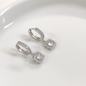 PIRLANTA MONTÜR MİNİ HALKA GÜMÜŞ KÜPE - RODYUM BEYAZ