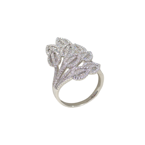 İTHAL 3 CM İRİ YAPRAK BAGET GÜMÜŞ YÜZÜK - 20