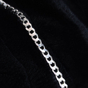 7,5 MM GURMET ZİNCİR GÜMÜŞ BİLEKLİK 20 CM