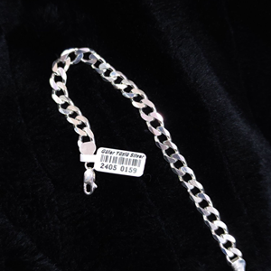 7,5 MM GURMET ZİNCİR GÜMÜŞ BİLEKLİK 20 CM