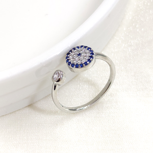 SOSYETE ÇITIR GÜMÜŞ YÜZÜK - RODYUM BEYAZ