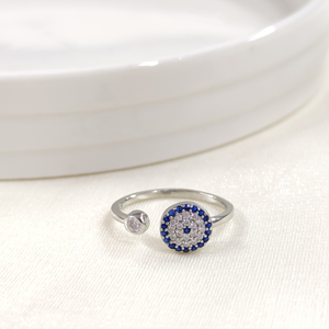 SOSYETE ÇITIR GÜMÜŞ YÜZÜK - RODYUM BEYAZ