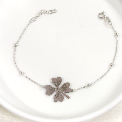 2 CM YONCA GÜMÜŞ BİLEKLİK 18+2 CM - RODYUM BEYAZ