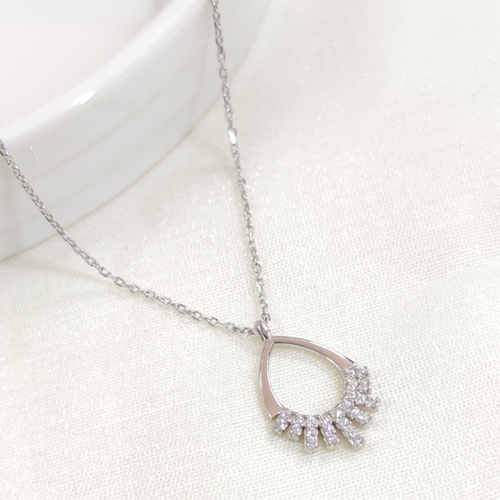 1,70 CM DAMLA MODEL GÜMÜŞ KOLYE - RODYUM BEYAZ