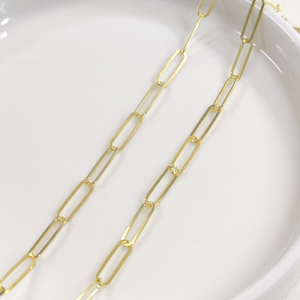 5 MM ATAÇ ZİNCİR GÜMÜŞ KOLYE 50 CM - ALTIN SARI