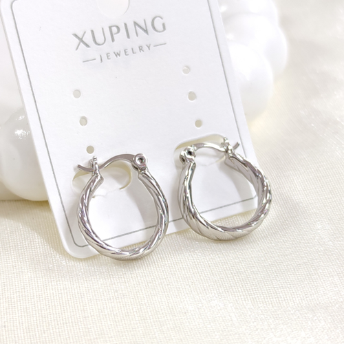 XUPING 14 MM BURGU DESEN HALKA KÜPE - BEYAZ