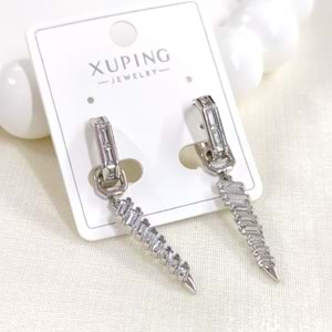 XUPING 10 MM BAGET SALLANTILI SU YOLU KÜPE BEYAZ