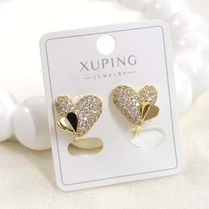 XUPING 1,5 CM KALPLİ SIKIŞTIRMALI KÜPE GOLD DELİK GEREKMEZ