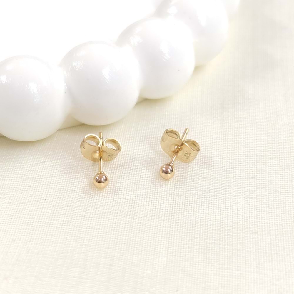 XUPING 3 MM ÇİVİ TOP KÜPE - ROSE BAKIR