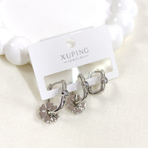 XUPING 3 LÜ KOMBİN GÖÇMEN HALKA KÜPE - BEYAZ