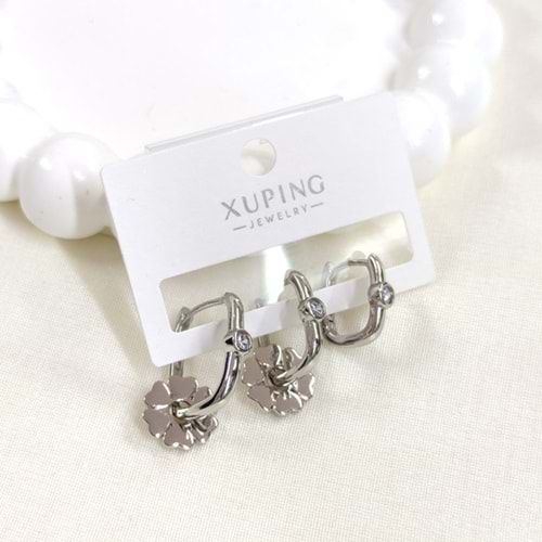 XUPING 3 LÜ KOMBİN GÖÇMEN HALKA KÜPE - BEYAZ