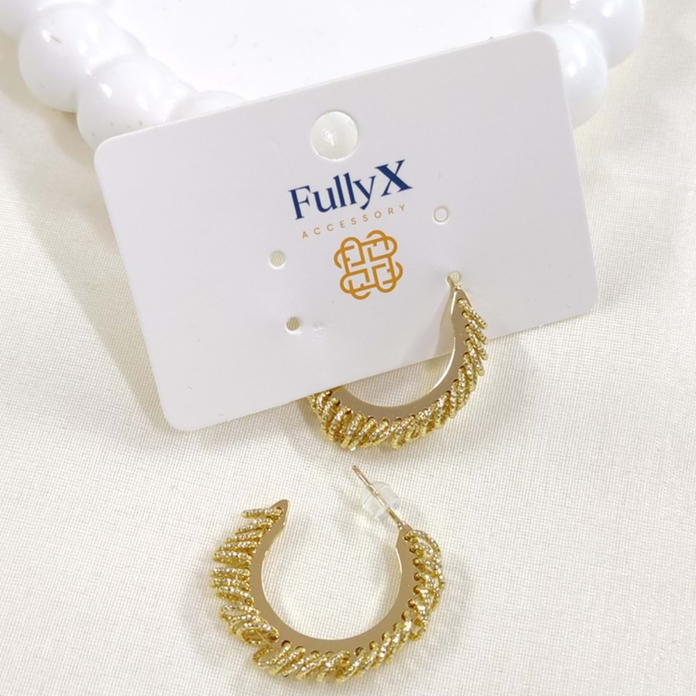 FULLYX 20 MM SALLANTILI HALKA ÇİVİ KÜPE