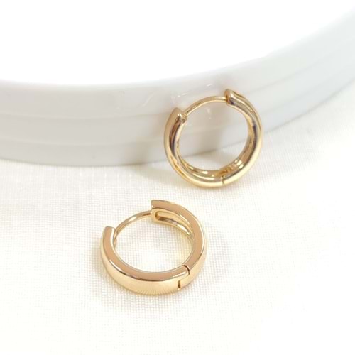 XUPING 13 MM DÜZ TAŞSIZ HALKA KÜPE ROSE