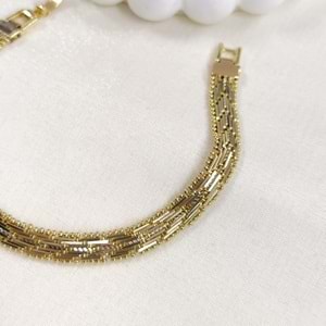 XUPING 9 MM İŞÇİLİKLİ BİLEKLİK GOLD 19 CM