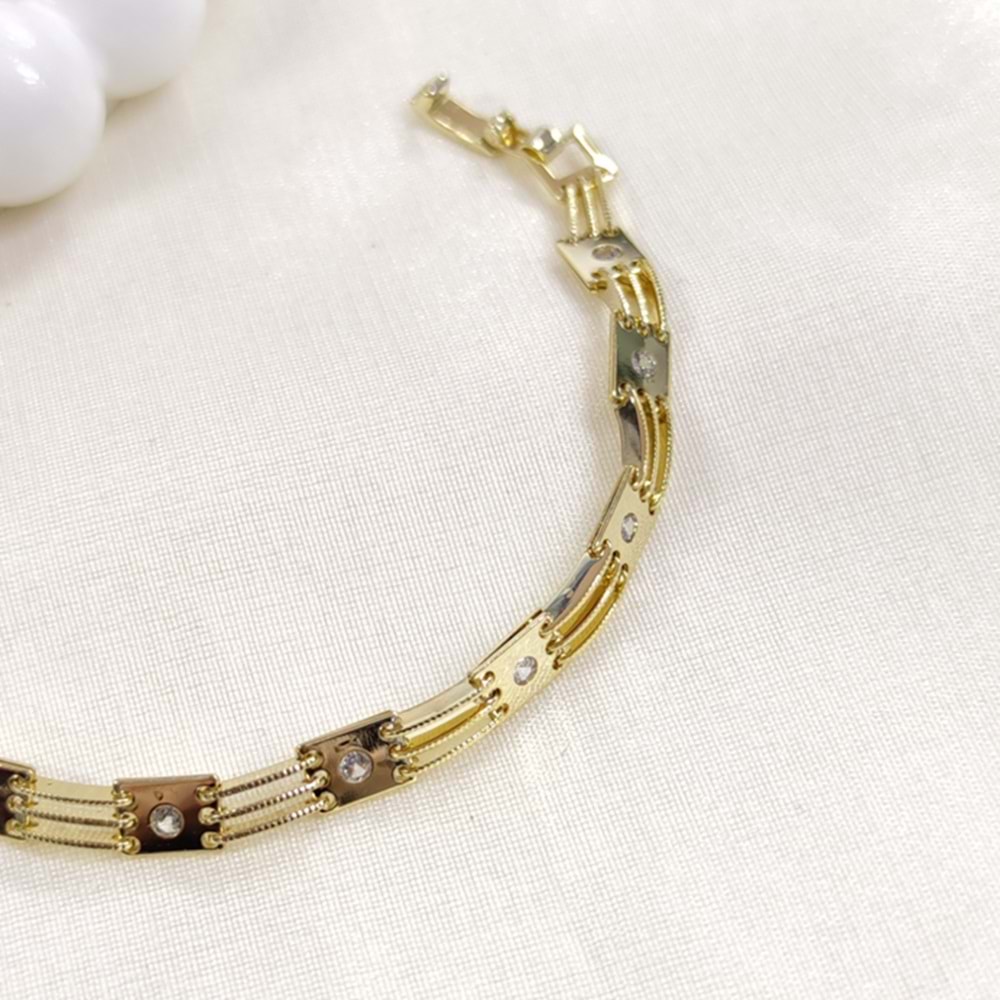 XUPING 7 MM KARE BİLEKLİK GOLD 17 CM