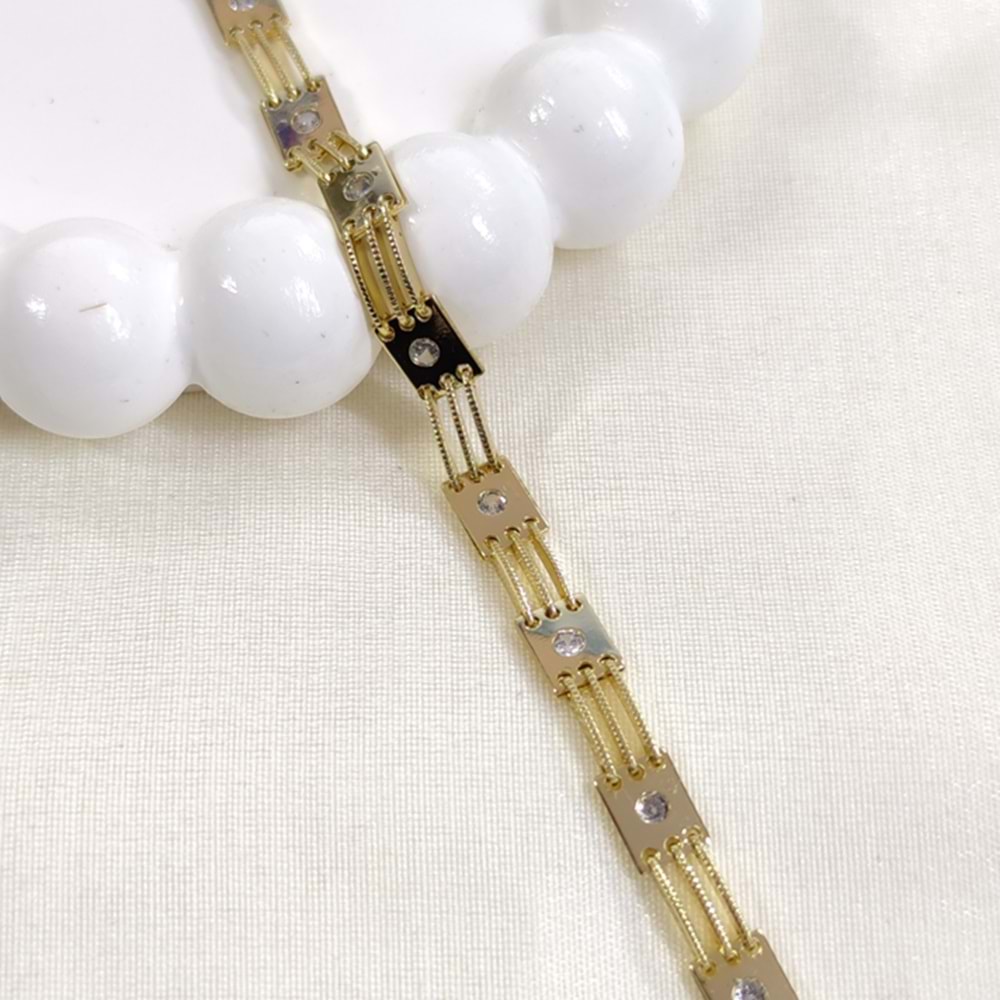 XUPING 7 MM KARE BİLEKLİK GOLD 17 CM
