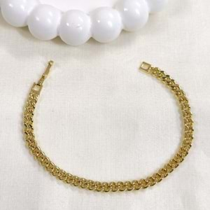 XUPING 6 MM GURMET ZİNCİR BİLEKLİK GOLD 17 CM