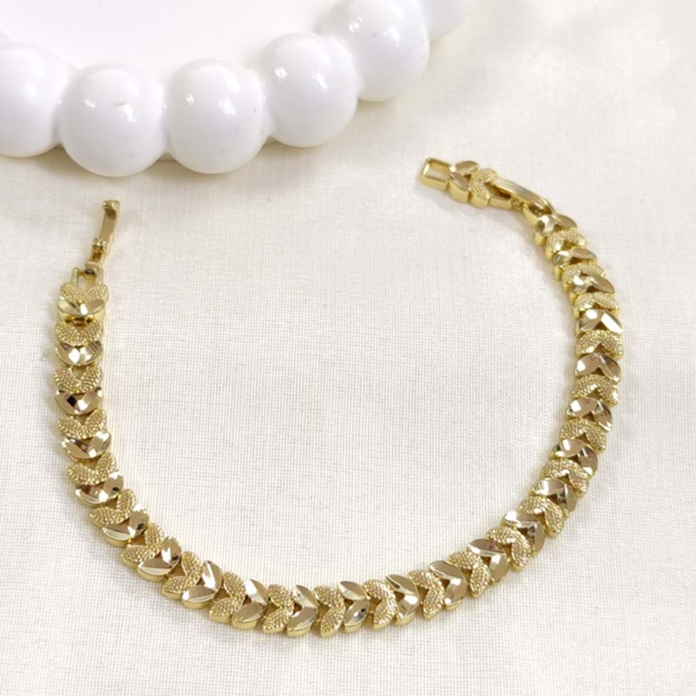 XUPING YAPRAK MODEL BİLEKLİK GOLD 17+2 CM