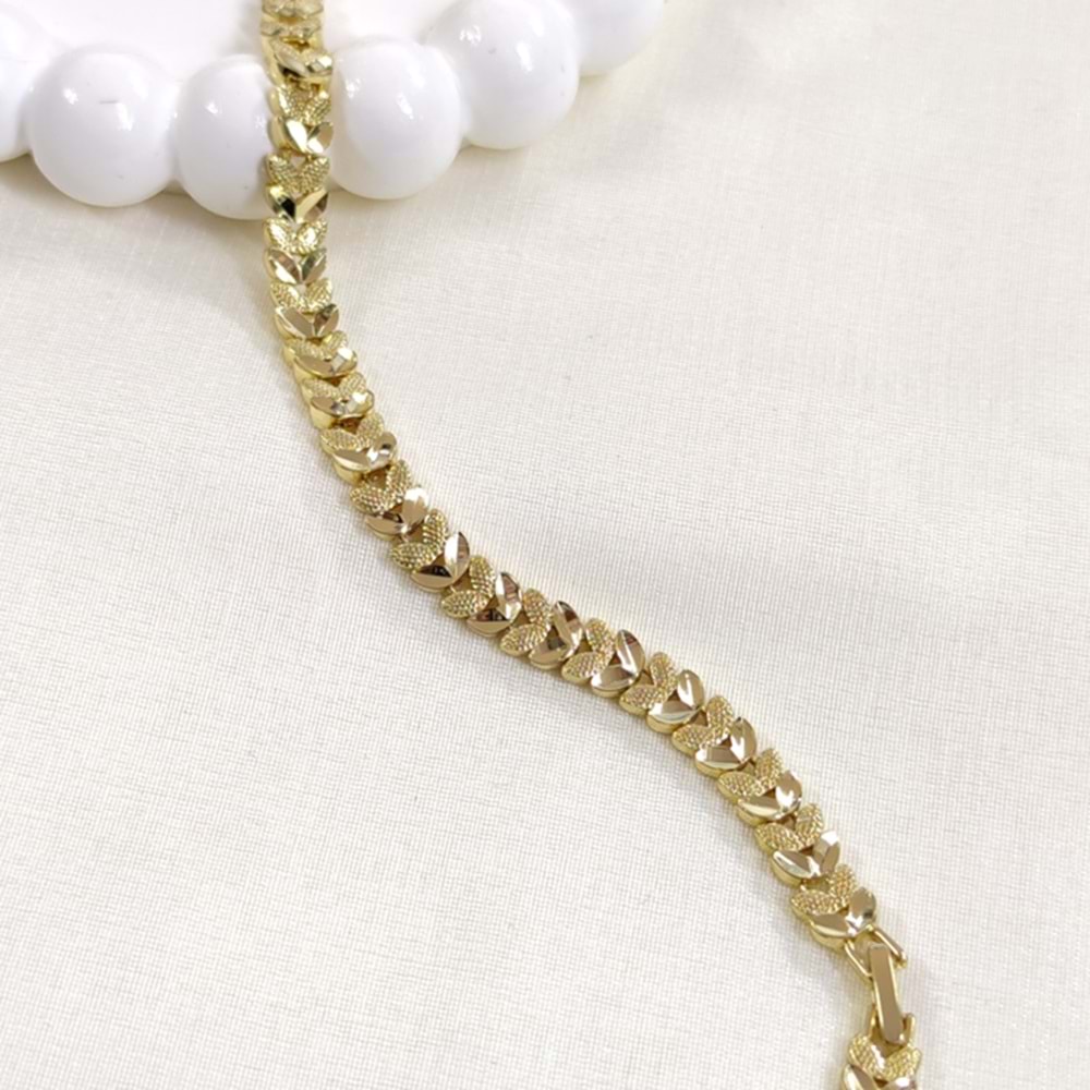 XUPING YAPRAK MODEL BİLEKLİK GOLD 17+2 CM