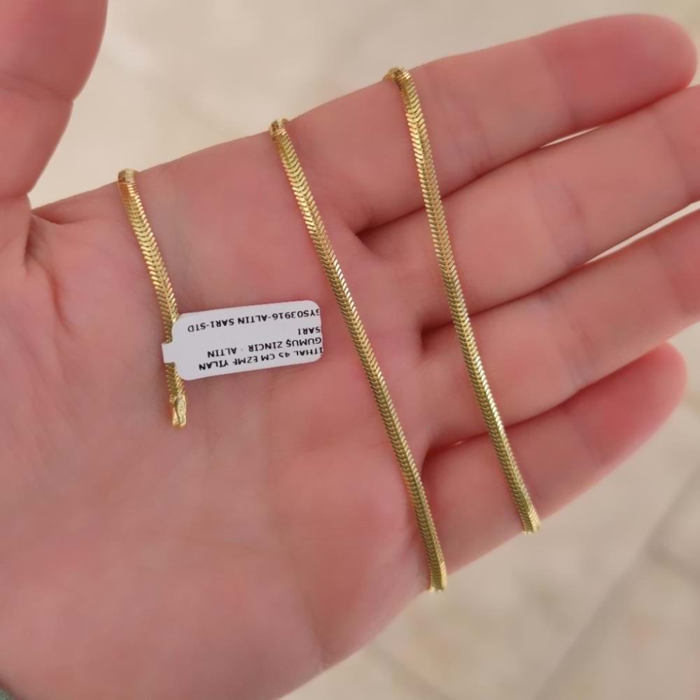 3 MM İTHAL 65 CM YILAN EZME GÜMÜŞ ZİNCİR KOLYE