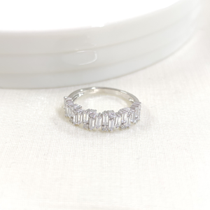 İTHAL YARIM TUR BAGET GÜMÜŞ YÜZÜK - 14