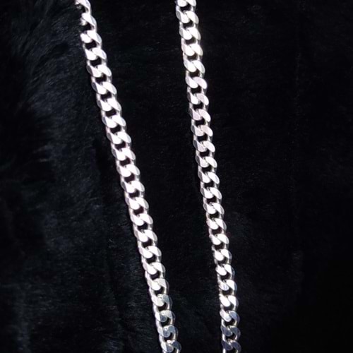 6,80 MM GURMET GÜMÜŞ ZİNCİR KOLYE 65 CM