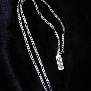 3,5 MM FİGARO GÜMÜŞ ZİNCİR KOLYE 65 CM