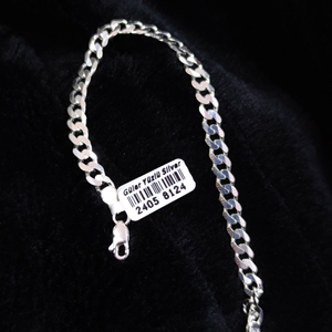 6 MM GURMET ZİNCİR GÜMÜŞ BİLEKLİK 21 CM