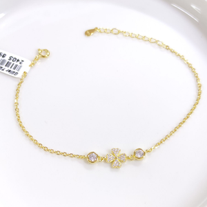 İTHAL TAŞLI YONCA GÜMÜŞ BİLEKLİK 16+3 CM