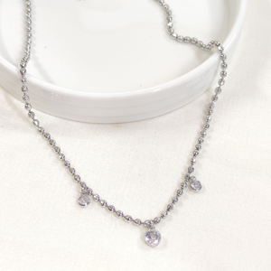 FULLYX 3,5 MM TOP ZİNCİRLİ KOLYE BEYAZ 45+5 CM