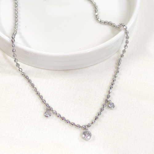 FULLYX 3,5 MM TOP ZİNCİRLİ KOLYE BEYAZ 45+5 CM