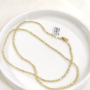 XUPING 2 MM LAZERLİ TOP ZİNCİR 60 CM KOLYE GOLD